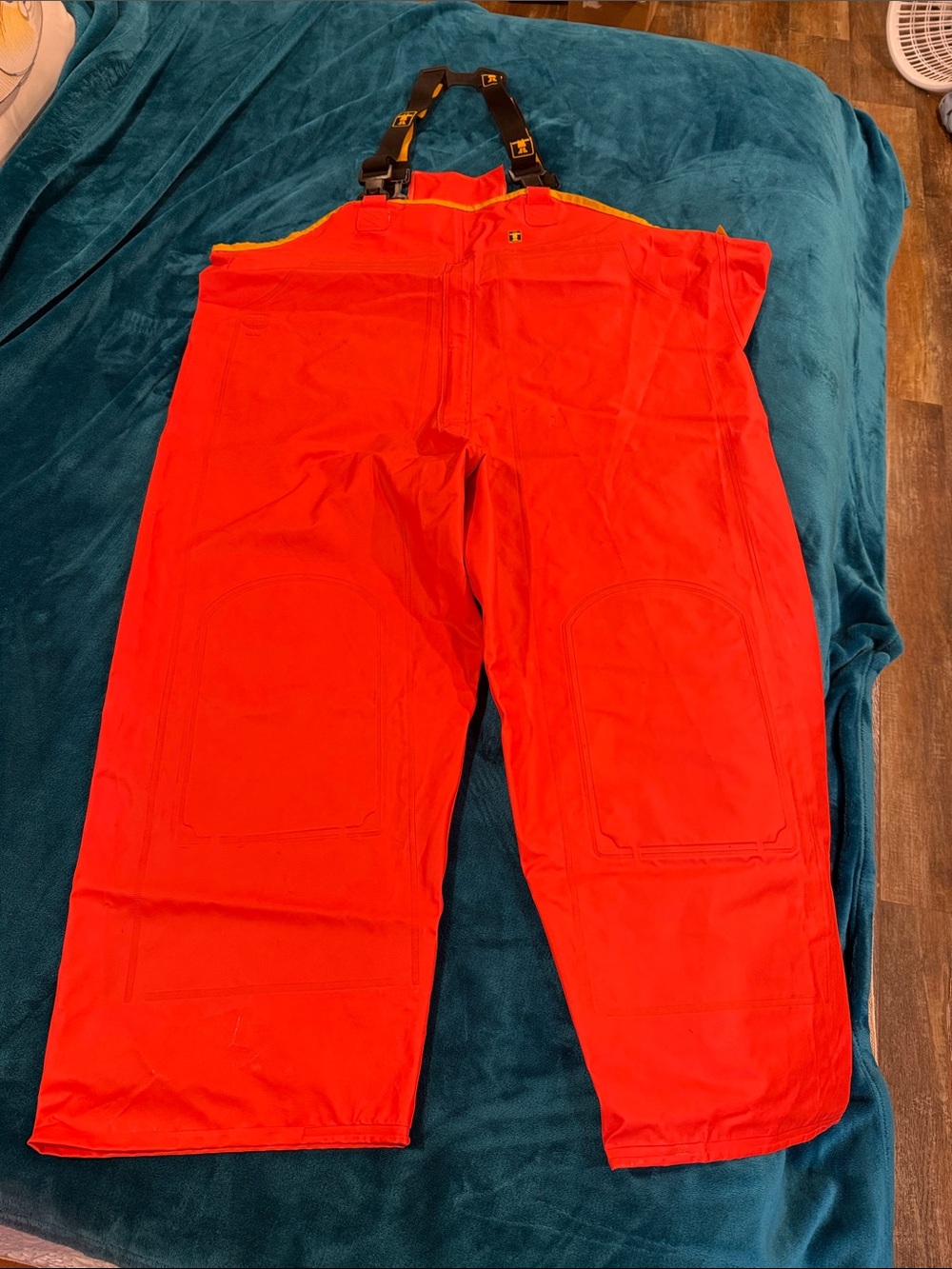 High-Visibility Orange Men's Waterproof Adjustable Suspenders